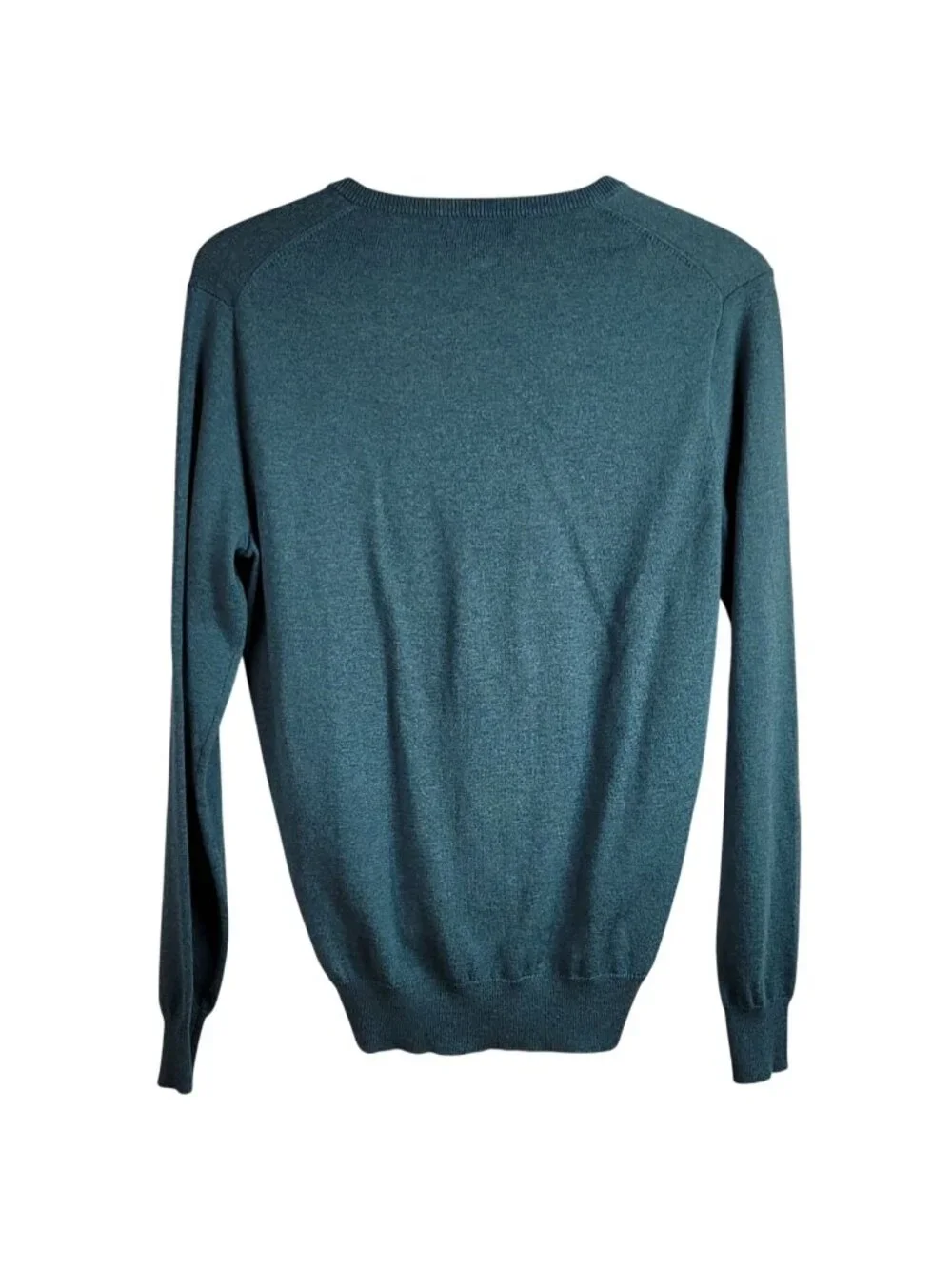 J. Crew Mens Mercantile Merino Wool Sweater Green Med Long Sleeve VNeck Pullover